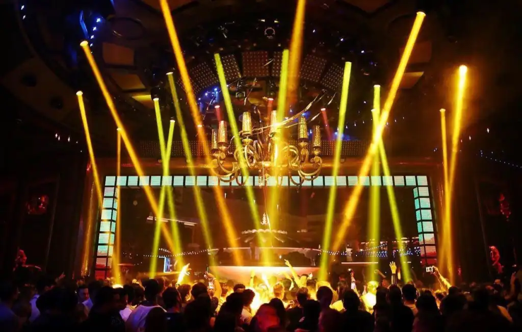 Main room and DJ booth inside XS Nightclub at Encore in Las Vegas