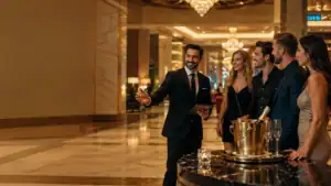 Luxury Las Vegas VIP host helping guests plan bottle service and nightlife experiences